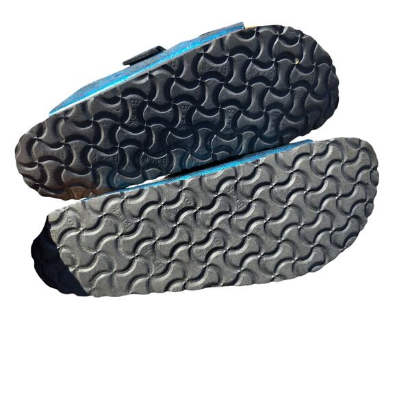 Birkenstock Women's Arizona SF Slide Sandal Iride Strong Blue Size 40 Summer - Picture 5 of 7
